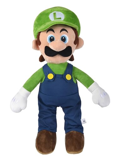 Rezzoss Plush Toy Super Mario Luigi Plush Toy 50cm - Large Soft Stuffed Animal Doll For Kids, Classic Nintendo Character Figure With Green Hat &amp; Blue Overalls, Cuddly Bedtime Pillow Buddy