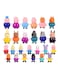 Rezzoss Pig Family &amp; Friends Toy Set - Peppa-Pig, Friends &amp; Family 25 Piece Large Figure Pack, Includes Peppa, George, Mummy, Daddy, Grandpa &amp; Classmates, Cute Cartoon Animal Character Playset
