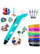 Rezzoss 3D Printing Pen Set With 12 Colors PLA Filament Refills - Intelligent 3D Art Pen With LCD Display &amp; Temperature Control, DIY Crafting Tool For Kids &amp; Adults, STEM Educational Toy