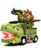Rezzoss 3-In-1 Dinosaur Truck Toy For Kids - T-Rex Vehicle With Roller Coaster Track &amp; 3 Sliding Little Dinos, Glow In The Dark LED, Music &amp; Obstacle Detection, Bump And Go Car Playset, Birthday