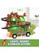 Rezzoss 3-In-1 Dinosaur Truck Toy For Kids - T-Rex Vehicle With Roller Coaster Track &amp; 3 Sliding Little Dinos, Glow In The Dark LED, Music &amp; Obstacle Detection, Bump And Go Car Playset, Birthday