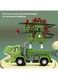 Rezzoss 3-In-1 Dinosaur Truck Toy For Kids - T-Rex Vehicle With Roller Coaster Track &amp; 3 Sliding Little Dinos, Glow In The Dark LED, Music &amp; Obstacle Detection, Bump And Go Car Playset, Birthday