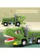 Rezzoss 3-In-1 Dinosaur Truck Toy For Kids - T-Rex Vehicle With Roller Coaster Track &amp; 3 Sliding Little Dinos, Glow In The Dark LED, Music &amp; Obstacle Detection, Bump And Go Car Playset, Birthday