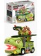 Rezzoss 3-In-1 Dinosaur Truck Toy For Kids - T-Rex Vehicle With Roller Coaster Track &amp; 3 Sliding Little Dinos, Glow In The Dark LED, Music &amp; Obstacle Detection, Bump And Go Car Playset, Birthday