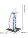 Rezzoss Burj Al Arab Hotel Dubai Building Blocks Toys Puzzle Set World Architecture Model Collection Creative For Kids Adults 1368Pcs