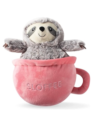 Fringe Studio Sloffee-Plush Dog Toy - RED&amp;GREY/10X9