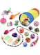 Mumoo Bear 20 Pcs Cat Toys for Indoor Kitten, Collapsible Cat Tunnel for Indoor Cat, Interactive Cat Feather Wand Ball Spring Mice Toy for Cat Puppy Kitty Kitten