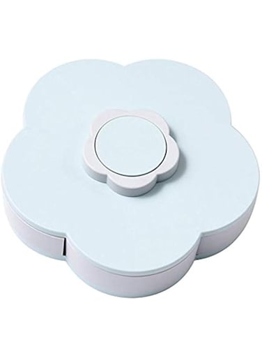 Storage Boxes Five Compartments Petal Shaped Fruit Plate Candy Nuts Small Snack Storage Tray Innovative Rotating Dried Fruit Dish Kitchen Supplies