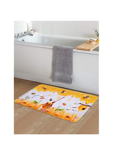 Story At Home Bath Mat, 14 X 31 Inch, Neon Printed, Multi-Colour, Bm1109, Large