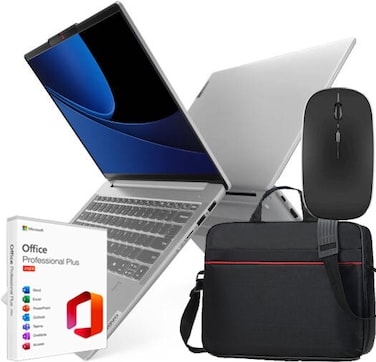 Lenovo IdeaPad Slim 5i (14", 9) Laptop, 14" WUXGA Display, Intel Core Ultra 7 155H, 16GB RAM, 4TB SSD, Integrated Graphics, Backlit, Eng UK KB, Win11, Grey, Free MS Office 2024 +  bag + Mouse