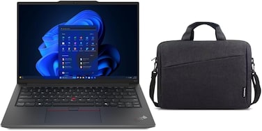 Lenovo ThinkPad E14 G6 Business Laptop 14" WUXGA, Intel Ultra 7-155H 16C with AI, 16GB DDR5 RAM, 1TB SSD, Backlit KB, Fingerprint, Win11 Pro, Black + Lenovo 15.6" Laptop Bag (1 Year Lenovo Warranty)