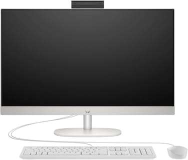 HP All-in-One 27-cr0154nh Desktop Computer, 27" FHD IPS Touch Display, Intel Core i7-1355U, 8GB RAM, 512GB SSD, Intel Iris Xe Graphics, Win 11 Home, Eng KB, White   A99BMEABH5