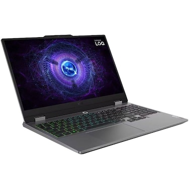 Lenovo IOQ 15IAX9 Gaming Laptop, Intel Core i5-12450HX, 12GB RAM, 512GB SSD, 4GB NVIDIA GeForce RTX 2050, 15.6-inch FHD IPS, WIN 11 Home, Luna Grey, White Backlit English/Arabic Keyboard- 83GS007AAX