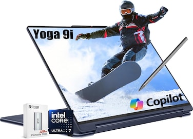 Lenovo Yoga 9i 2-in-1 AI Copilot PC Laptop, 14" 2.8K OLED 400Nits Touchscreen, Intel 16-Core Ultra 7-155H, 16GB LPDDR5X, 1TB SSD, Backlit KB, FP, Thunderbolt 4, w Pen &amp; 128GB PSD, Win 11 Home