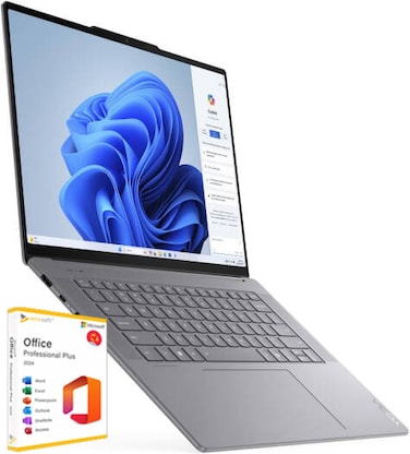 Lenovo Yoga Slim 7 15ILL9 Laptop, 15.3" 2.8K WQXGA+ IPS Touch Display, Intel Core Ultra 7 256V, 16GB RAM, 512GB SSD, Intel Arc Graphics 140V, English Backlit Keyboard, Windows 11, Luna Grey + Free MS Office 2024
