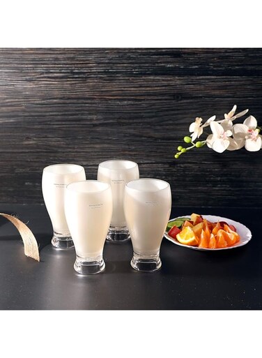 Royalford Acrylic Plain Shape Glass 4 Piece Set, Green