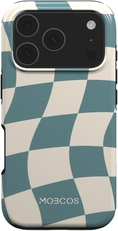 Mobcos iPhone 17 Pro Checkmate Mood Premium Case Compatible with Hybrid Dual-Layer Hard Shell + Silicone Protection - Scratch-Resistant Shockproof Mobile Cover