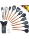 12-Piece Cooking Utensil Set Black/Brown One Size