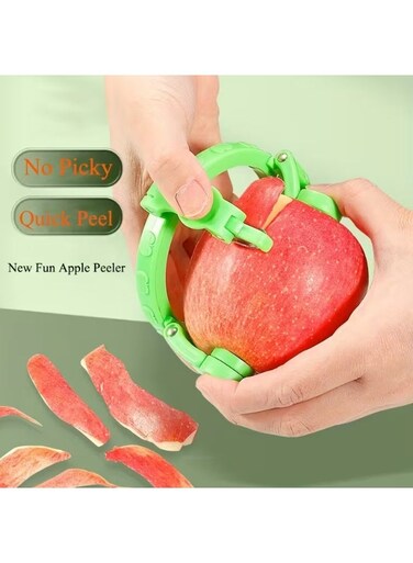 1pc Creative Fruit Peeler - 304 Stainless Steel Quick Peel Design, Ergonomic Handle for Apples, Potatoes &amp; More - Fun Kitchen Gadget for Home Use, Compact Kitchen Tool, Durable Kitchenware