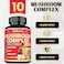 Satoomi 10in1mushroom Supplement Complex - Lions Mane, Cordyceps, Reishi, Chaga - Brain Supplements For Memory And Focus - 3month Supply