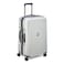Securitime Zip 55cm Hardcase 4 Double Wheel Cabin Luggage Trolley Silver