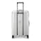 Securitime Zip 55cm Hardcase 4 Double Wheel Cabin Luggage Trolley Silver