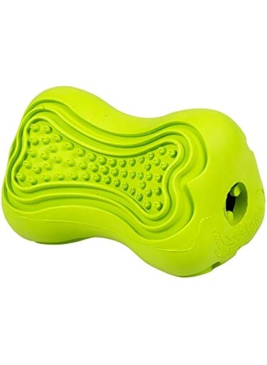 Duvo+ Rubber Dental Bone &amp; Dispenser Dog Toy 8x5,5x5,5cm Green