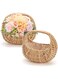 2Pcs Small Wicker Basket with Handle - Flower Girl Baskets for Weddings Rattan Basket Wedding Gift Flower Basket - Wicker Baskets Decorative Baskets for Home Decor Willow Basket Wicker Storage Basket