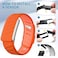 Silicone Wristband Compatible with Whoop 5.0 Band, Comfort Durable Soft Adjustable Silicone Sports Loop Strap for Men &amp; Women, with U Shapped Connector Orange - One/Peak