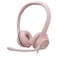 Logitech H390 USB Wired Headset with Noise-Cancelling Microphone and In-Line Controls, Rose