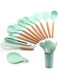 13-Piece Wooden Handled Kitchen Utensil Set Green/Brown One Size