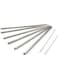EKIND Stainless Steel Reusable Straight Drinking Straws and Cleaning Brush Set (Set of 6)
