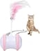 Electric USB rechargeable interactive Cat Toys for indoor cats, automatic cat toy, 360&deg; Rotation, Quiet Motor, Natural Feathers, Safe Material, Automatic Motion Sensor, Exercise&amp; Stress Relief(Pink)