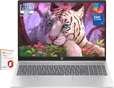 HP 15.6" Touchscreen Laptop, Intel Core 5 120U, FHD(1920 x 1080), 16GB DDR4-3200 MT/s RAM, 1TB PCIe SSD, Copilot PC, Wi-Fi 6, 720p Webcam, Windows 11 Home, w/Office 365
