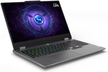 Lenovo LOQ 15IRX9 Gaming Laptop, 15.6" FHD 144Hz IPS Display, Intel Core i7-13650HX Processor, 16GB RAM, 512GB SSD, GeForce RTX 3050 6GB GPU, White Backlit ENG K/B, Win11 Home, Luna Grey   83DV0072PS