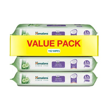 Himalaya Sensitive 48 Baby Wipes Pack of 4