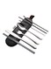 8-Piece Portable Travel Cutlery Set Silver 25x6cm
