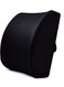 Back Cushion Lumbar Pillow Memory Foam Black 32x30x10cm