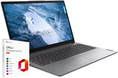 Lenovo IdeaPad 1 15IRU7, 15.6" 60Hz FHD Display, Intel Core i5-1335U Processor, 16GB RAM, 512GB SSD, Intel Integrated Graphics, Eng K/B, Win11, Grey + Free MS Office 2024