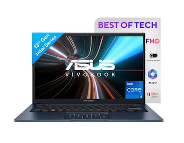 Vivobook 14 Laptop &ndash; 14" FHD Display, Intel Core i5-1334U 24GB DDR4 RAM, 1TB SSD, Intel Iris Xe Graphics, Windows 11 Home, M365 Basic (1Year) / Office 2024 English Quite Blue