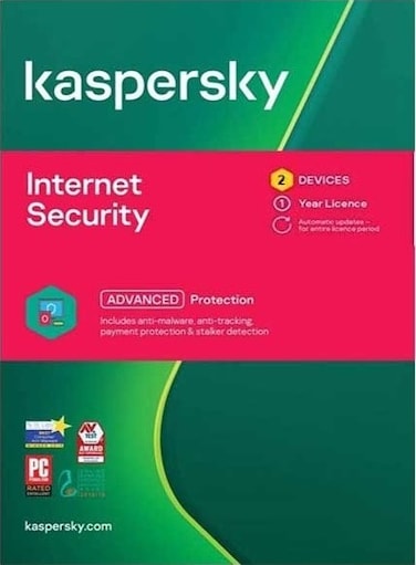 Kaspersky Internet Security &ndash; 1-Year License for 2 Devices   Physical Activation Key