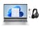 HP fd-0133wm 15.6" FHD IPS LED Display Laptop Intel Core i3- N305 16GB RAM, 512GB SSD, Webcam,  Win 11 Home, Silver, FingerPrint , Eng Keyboard  Altec Wired Gaming Headset