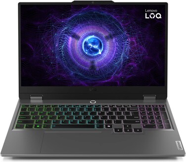 Lenovo LOQ 15IRX9 Gaming Laptop, 15.6" FHD G-SYNC 144Hz Display, Intel Core i7-13650HX, 24GB RAM, 512GB SSD, NVIDIA GeForce RTX 4050 6GB GPU, English-Arabic K/B, FreeDOS, Luna Grey