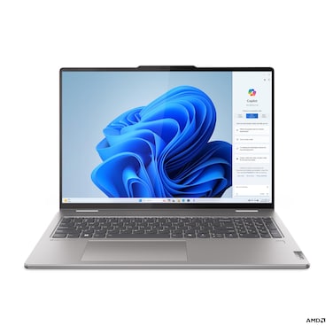 Lenovo Yoga 7 2-in-1 16AHP9 Convertible Laptop, 16" WUXGA Touch Display, AMD Ryzen 7 8840HS, 16GB LPDDR5x RAM, 512GB SSD, AMD Radeon 780M Graphics, Fingerprint Reader, Wi-Fi 6E, Arctic Grey