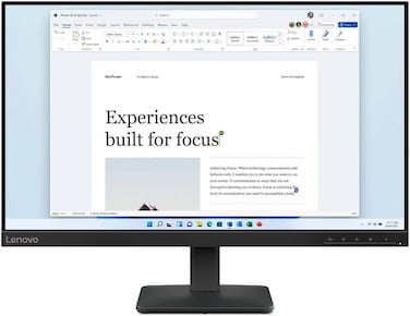 Lenovo L24-4e Monitor, 24" IPS Display, FHD Resolution, 100Hz Refresh Rate, 4ms (GtG @ Extreme) Response Time, 16.7M Color Support, 2.0 mm Side Bezel, Raven Black   68C2KAC1AE