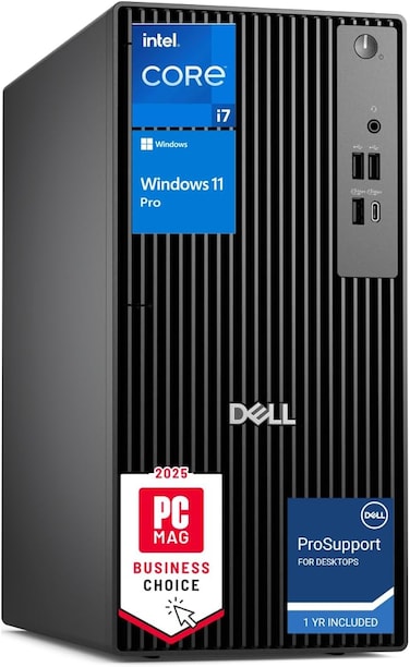 Dell Pro Tower Desktop (2026) Ai 14th Gen  Intel Core i7-14700  1TB SSD  32GB RAM  Nvidia GeForce RTX 3050 6GB  Windows 11 Pro  English Keyboard  Black  International Version -