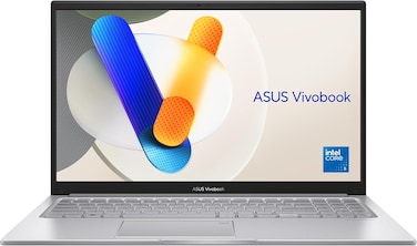 Asus Vivobook 15 Slim Laptop   Intel Core i7-1355U, Intel Iris X Graphics, 16GB RAM, 512GB SSD, 15.6"FHD Display, Win11 - Cool Silver [X1504VA-BQ715W]
