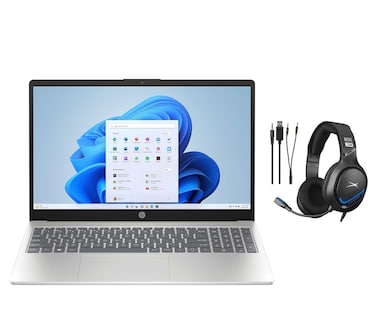 HP Laptop 13th Gen  Intel Core i5-1334U 15.6'' IPS Touch FHD  1TB SSD  16GB RAM  Intel Graphics  Win 11 Eng /Arabic Key Silver + Altec Gaming headset RGB
