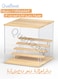5Layer Transparent Acrylic Display Box with Wooden Top Base（without LED）