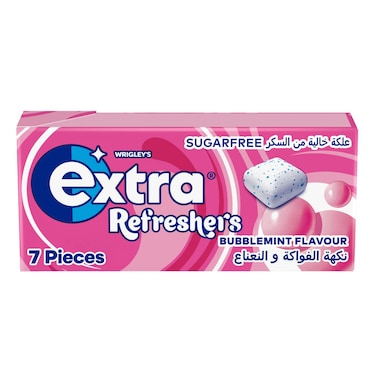 Wrigley's Extra Gum Refreshers Bubblemint, Sugar Free Chewing Gum 7 Pieces